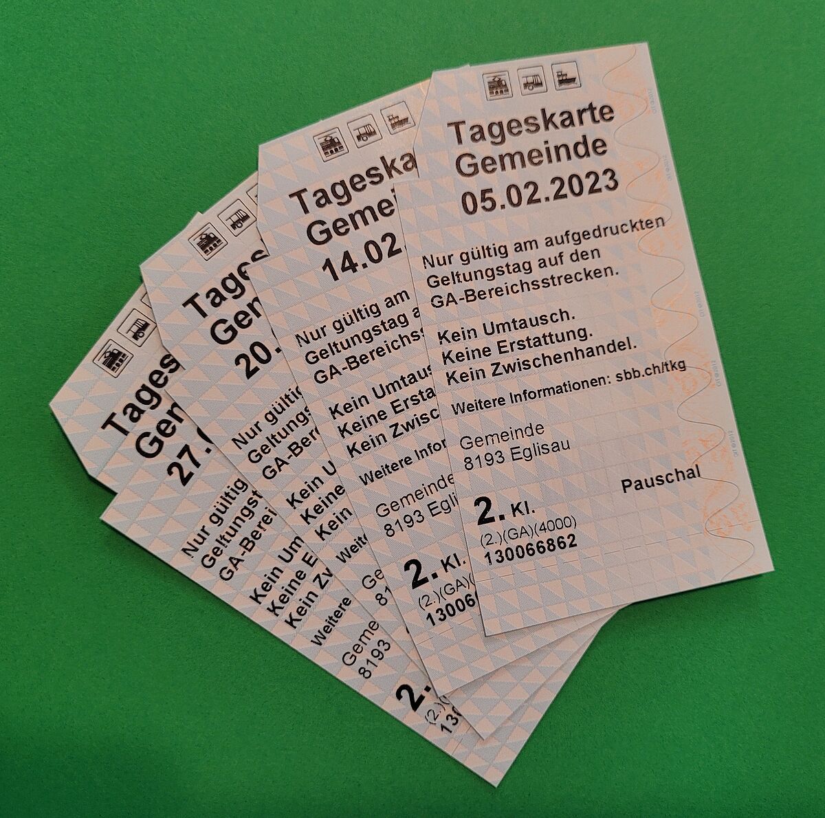 SBBTageskartenAngebot Gemeinde Eglisau endet am 31. März Gemeinde